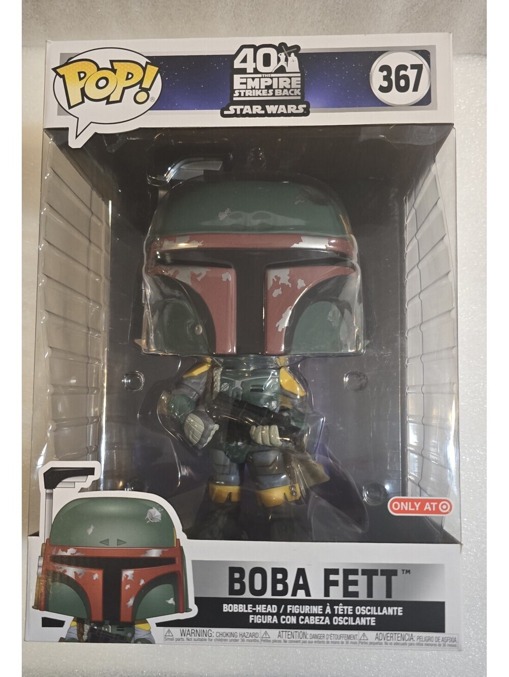 Funko Pop! Vinyl Jumbo 10" Star Wars 367 Boba Fett Target Exclusive Vaulted  NIB